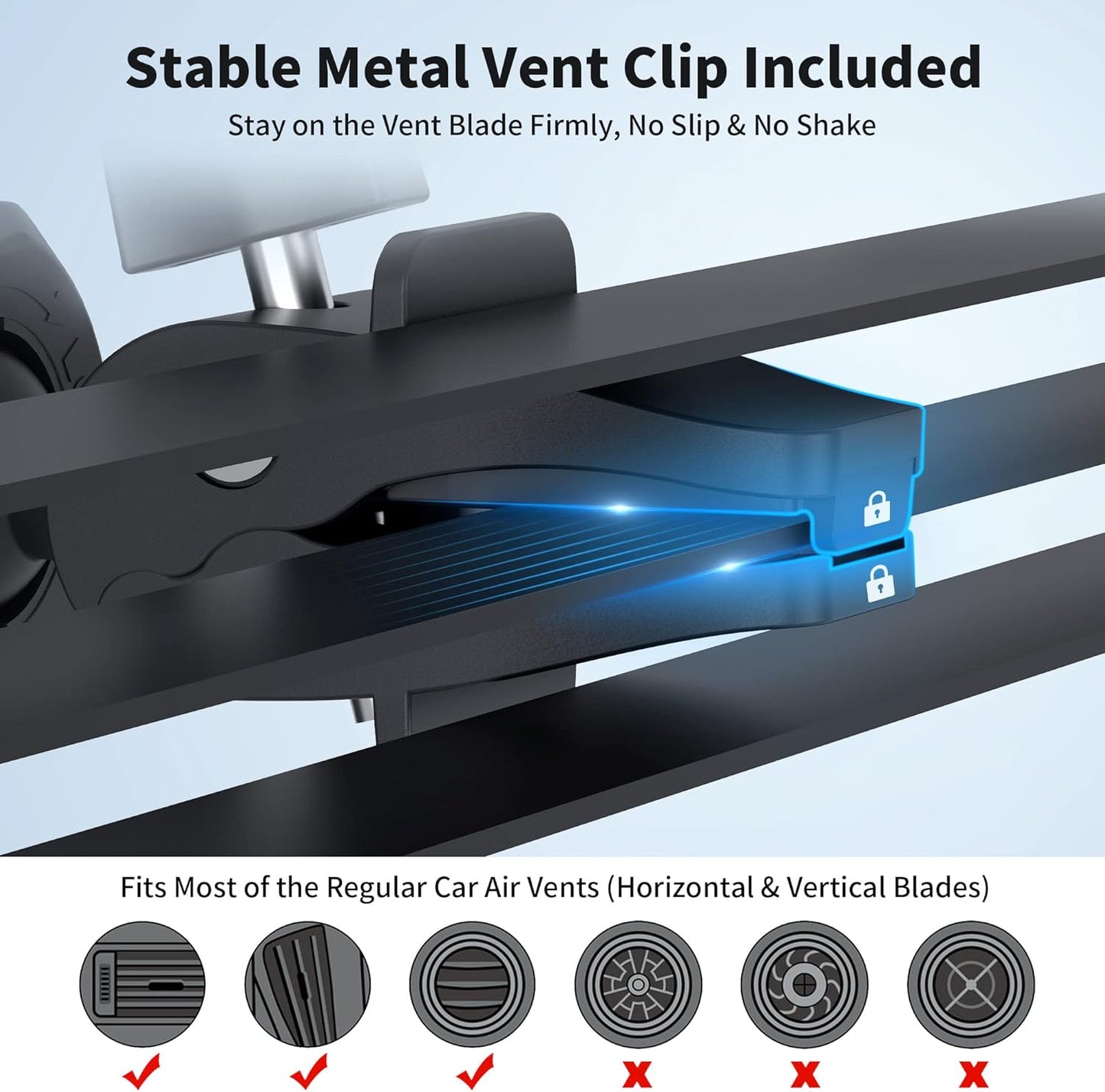 PROfezzion Suction Cup & Vent Clip Combo Magnetic Phone Holder Compatible with MagSafe on Car Dash, Windshield or Vent for iPhone 16 15 14 13 Pro Max Plus, Mag-Safe Case & All Phones [Telescopic Arm]