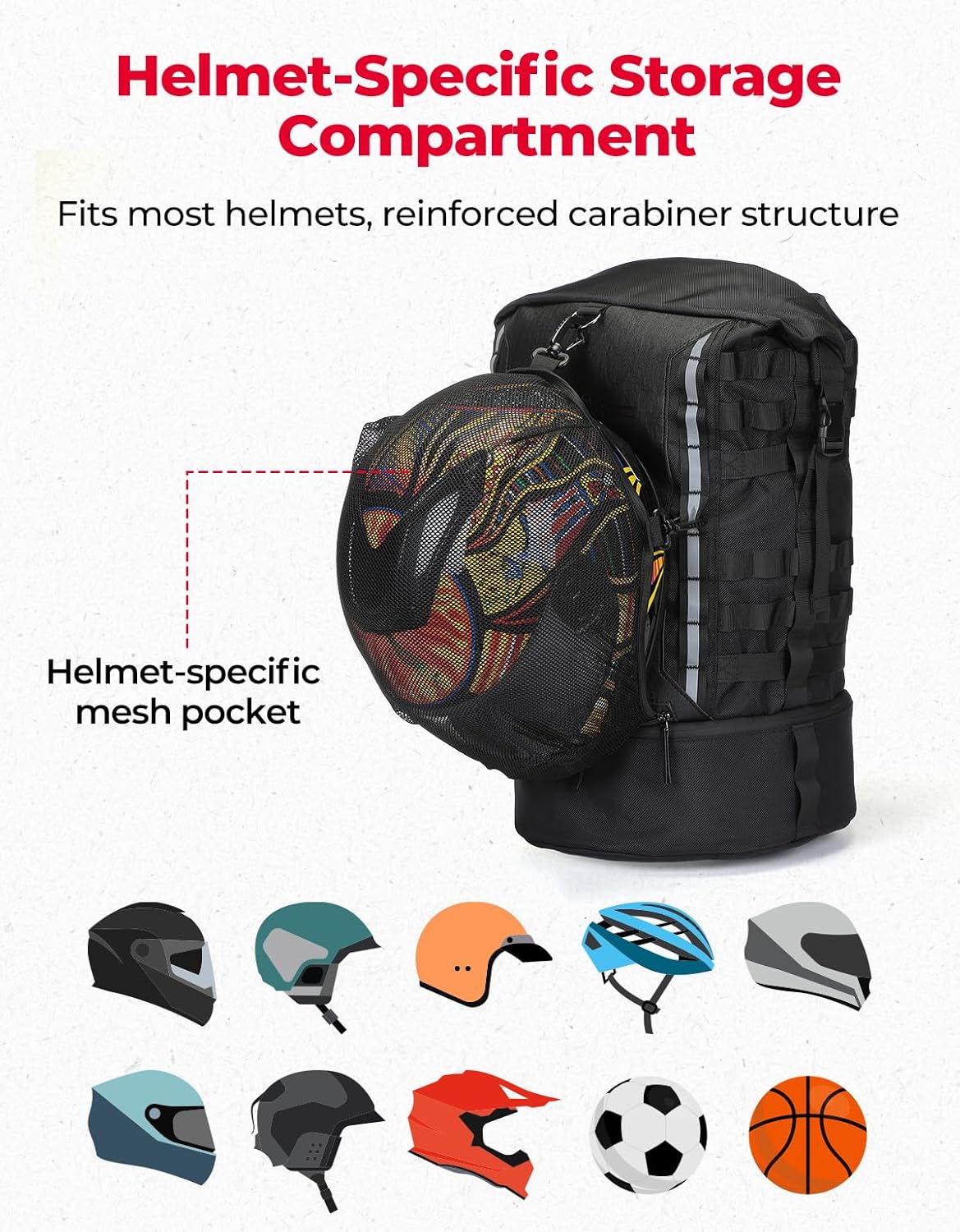 KEMIMOTO Motorcycle Sissy Bar Backrest Bag Upgraded Version, 37L Expandable Capacity PU Leather Motorcycle Tail Bag with Rain Cover, Luggage Backpack with Helmet Net & Shoulder Strap, Black