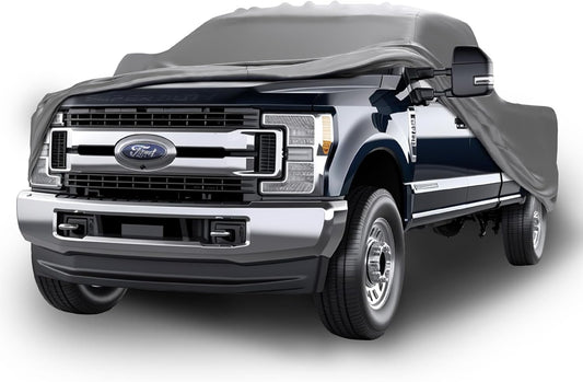 Car Covers Weatherproof Max Truck Cover & Warranty Compatible with Ford 2021 F-350 Regular Cab, 8– Outdoor Cover, Prevents Theft with Cable Lock