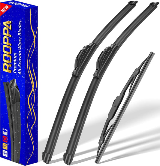 3 wipers Replacement for 2005-2010 Toyota Sienna, Windshield Wiper Blades Original Equipment Replacement - 26"/19"/16" (Set of 3) U/J HOOK
