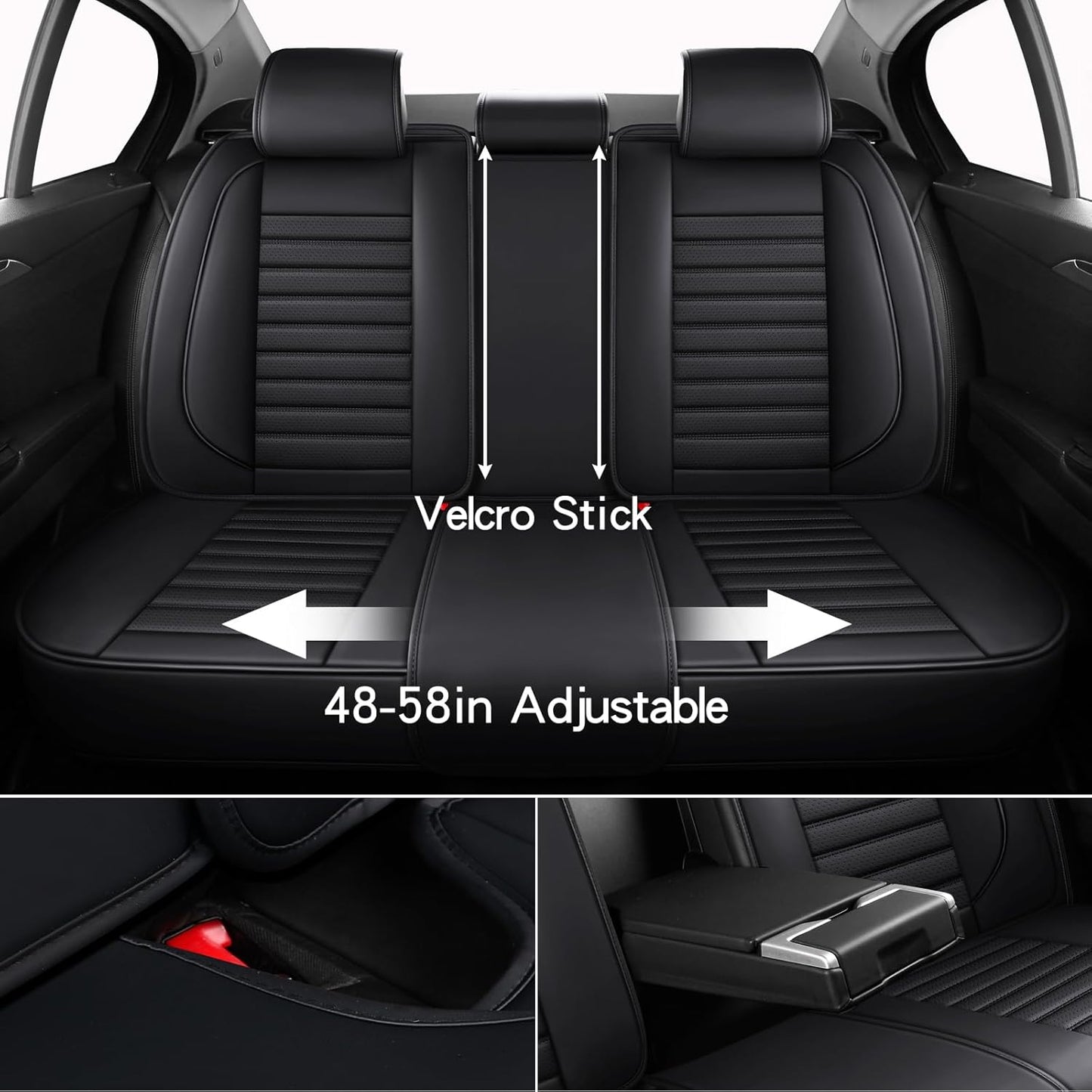 Car Seat Covers,Car Seat Protector Waterproof,Seat Covers Full Set, Car Seat Protectors,Automotive Seat Covers Fit for Most Cars Black