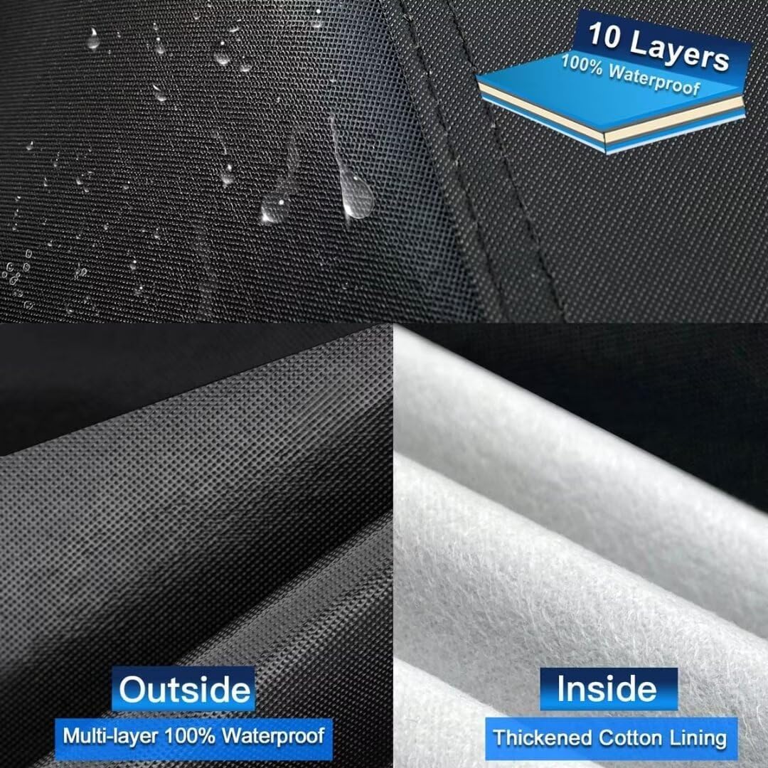 10 Layers Car Cover Custom Fit for Nissan Altima (2002-2024) Waterproof All Weather for Automobiles, Outdoor Full Cover Sun UV Rain Protection.Black