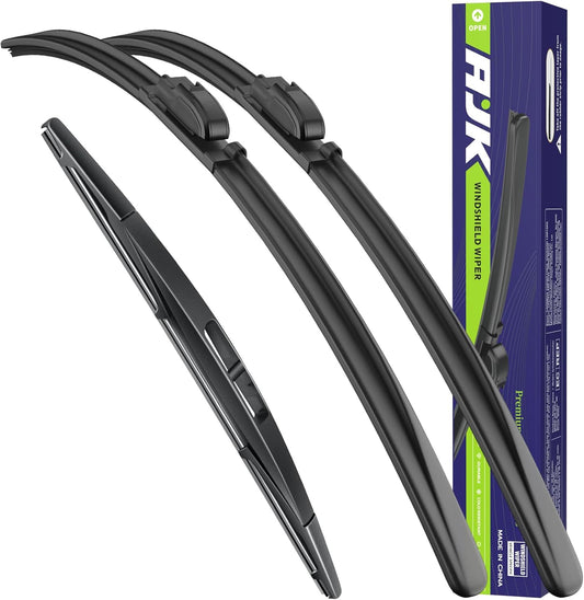 AJK Windshield Wiper Blade, OEM Quality Front and Rear Windshield Wipers for Chevrolet Suburban 2008 2009 2010 2011 2012 2013, 22" 22" 12" Window Blades (Set of 3)