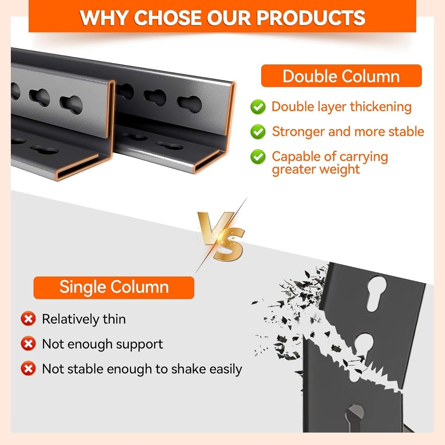 Metal Garage Shelving Unit, Heavy Duty 6-Tier Adjustable Storage Rack, Steel Shelving,3500 lbs Capacity, Industrial Shelves for Heavy Tools and Equipment (6-Tier 77" H x 40" W x 18" D)