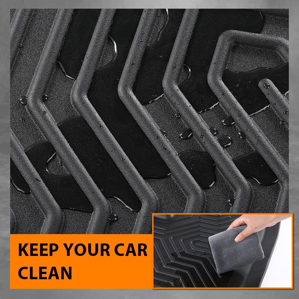 G-PLUS Floor Mats Compatible with Honda CR-V CRV 2017 2018 2019 2020 2021 2022 (Include Hybrid Models), TPE All Weather Full Cover Protection,1st & 2nd Row Floor Liners,Black