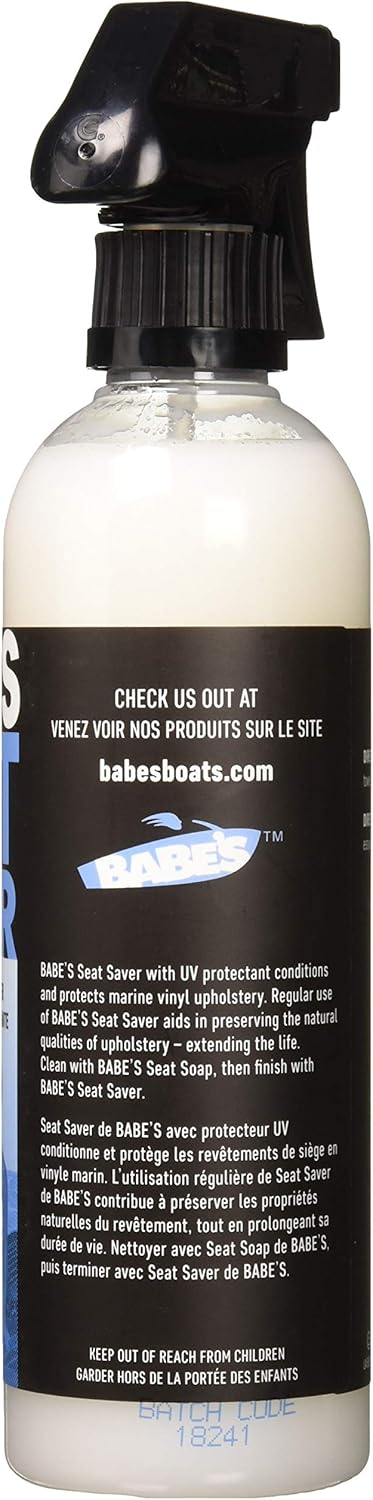 Babe’s Seat Saver – Marine Vinyl Protectant & Conditioner – UV Protection for Boat Seats – Non-Silicone Formula Keeps Upholstery Soft & Smooth - 16 oz/Spray