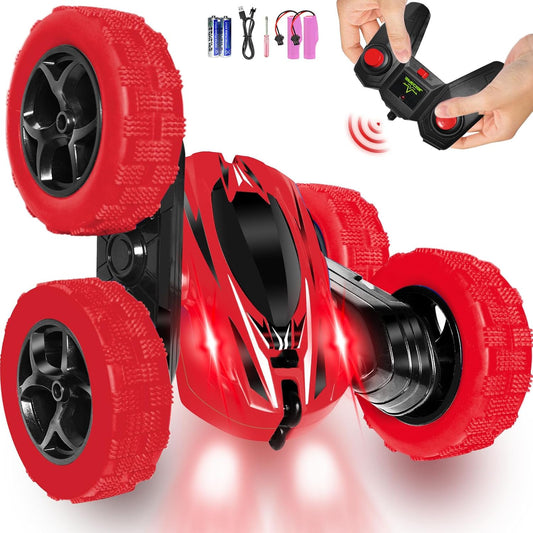 FREE TO FLY Rc Car Remote Control Toys: 4Wd Stunt Vehicle All Terrain Rechargeable Battery Race Cars for Kids Ages 4-8 Birthday for 6-8 8-12 Year Old Boy Girl