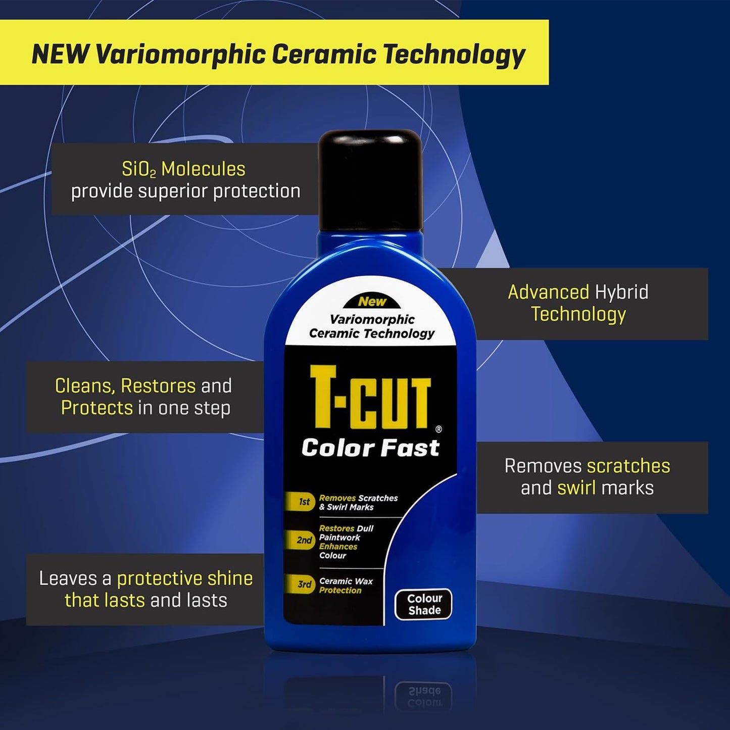 T-Cut Dark Blue Scratch Remover Color Fast Paintwork Restorer Car Polish - 17 Fl Oz 13 Colours Available