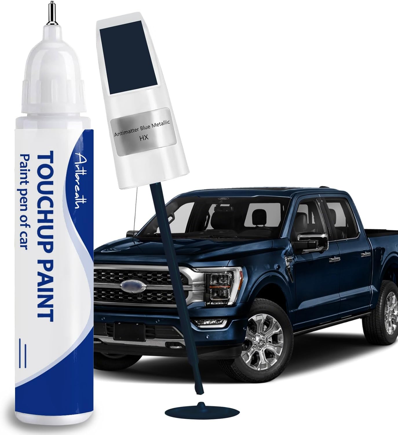 Antimatter Blue Metallic(HX) Touch Up Paint for Ford -Exact Match–Chips and Nicks Car Paint Scratch Repair Kit Automotive Paint Pen for F-150/Mustang/Transit/Explorer/Ranger/Escape/Edge