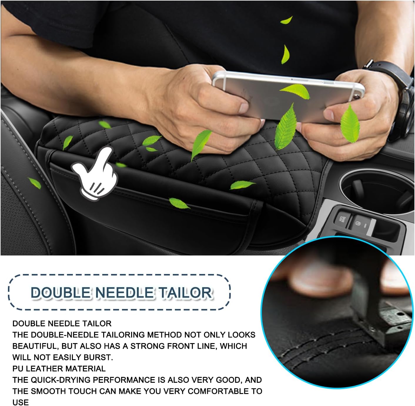 2026 Passport Armrest Cover for Honda Passport 2026 Accessories Thicken Soft & Comfy Center Console Cover Compatible with 2024-2026 Honda Passport TrailSport/RTL/TrailSport Elite & 2023-2025 Pilot