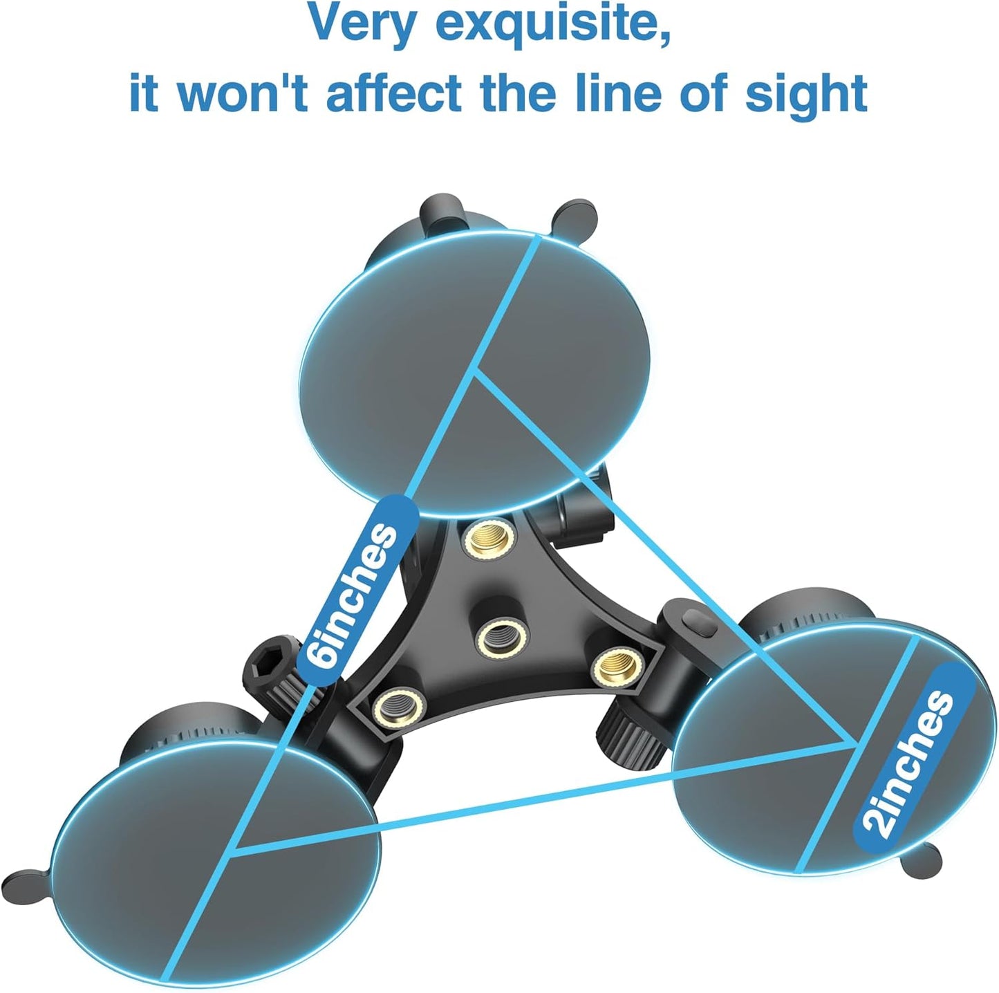 Radar Detector Mount, Triangular Suction Cup Mount,Windshield Radar Detector Suction Cup Bracket (for Escort Passports, Beltronics Radar)