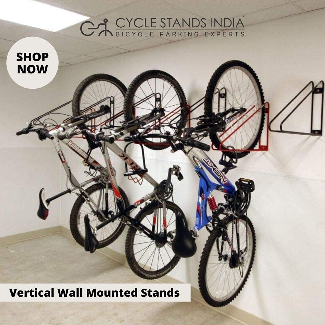 Bike Wall Mount Vertical Hanger for Home Space Saving Bike Rack Storage Mount for Garage or Home, Bicycle Holder for Mountain Bikes Road Bikes Holds up to 77lbs, Black,Pack of 1
