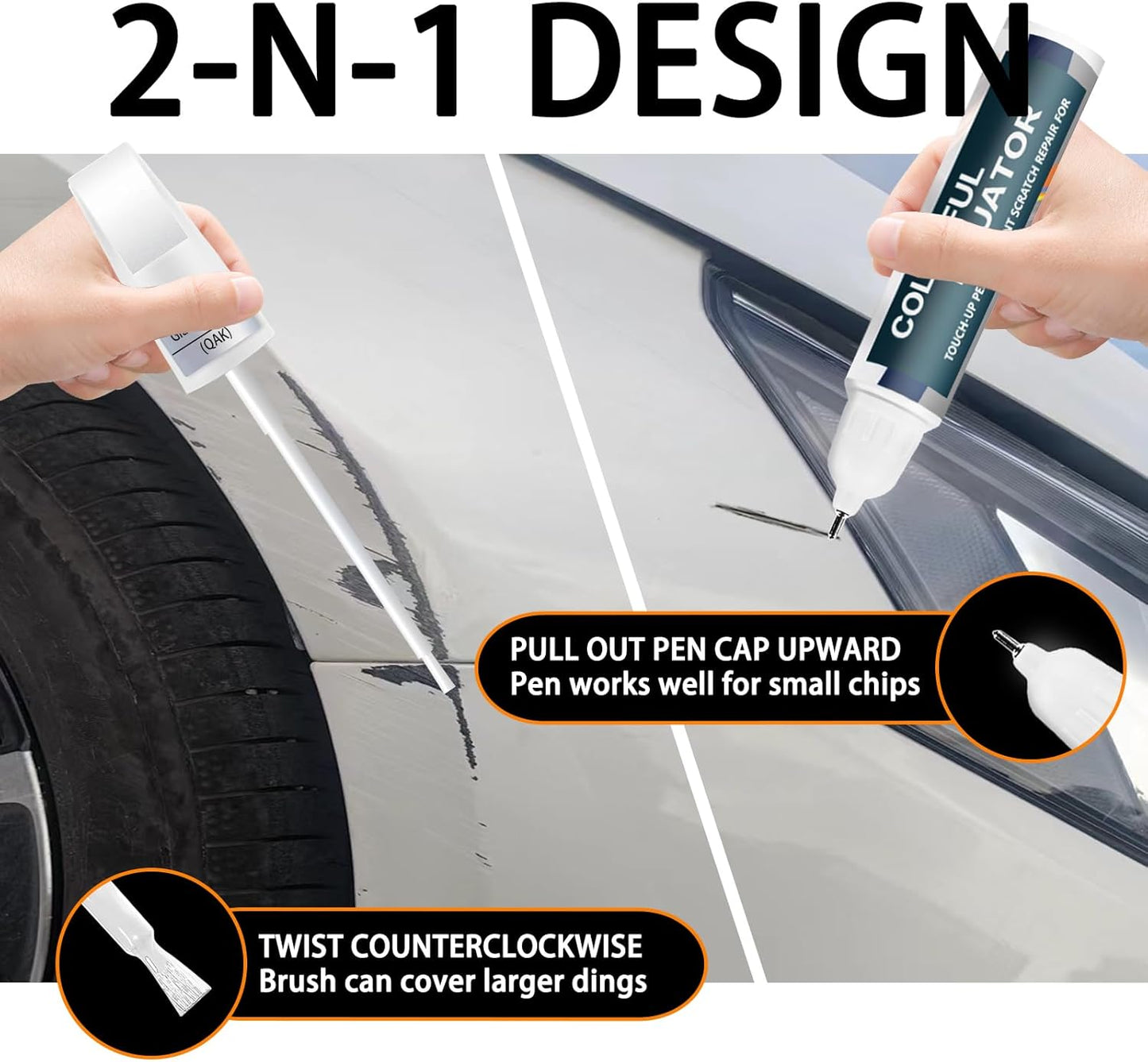 NAH Cayenne Red Pearl Touch Up Paint for Nissan, Car Paint Pen Scratch Repair Two-In-One Touch Up Paint, Premium Car Scratch Remover for Deep Scratches