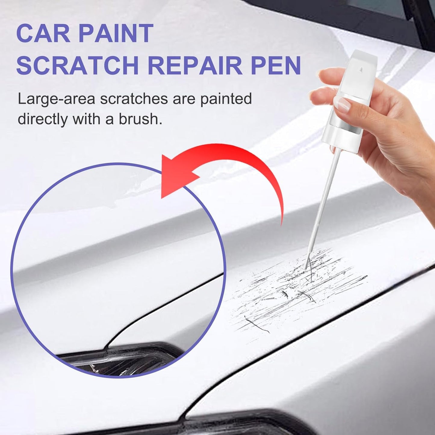 Touch Up Paint for Mercedes Benz Mars Red (590/3590)-Exact Match–Chips and Nicks TouchUp Paint Pen Scratch Repair Car Accessories Car Paint Pen for Erase Car Scratches