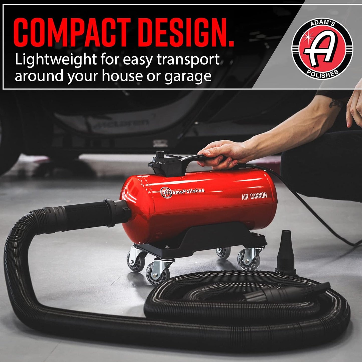 Adam's Polishes Air Cannon Car Dryer Blower - Powerful Detailing Wash | Filtered Dryers, Blowers & Blades Safer Than Microfiber Towel Cloth