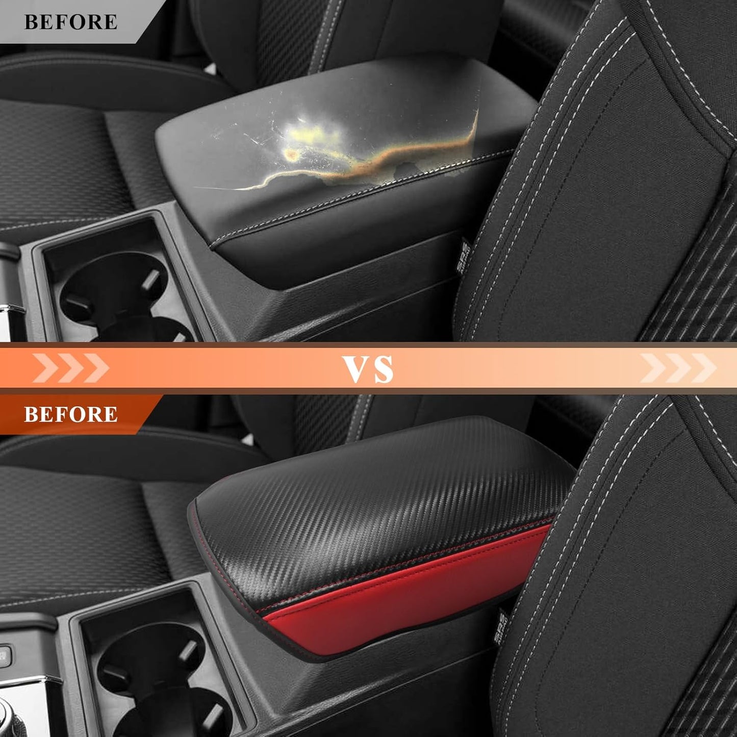 CDEFG for Mitsubishi Outlander 2022 2023 2024 2025 SE, Black Edition, SEL Car Armrest Cover, Center Console Protector Pad Arm Rest Box Cushion Mat Interior Accessories (Not for Outlander Sport)