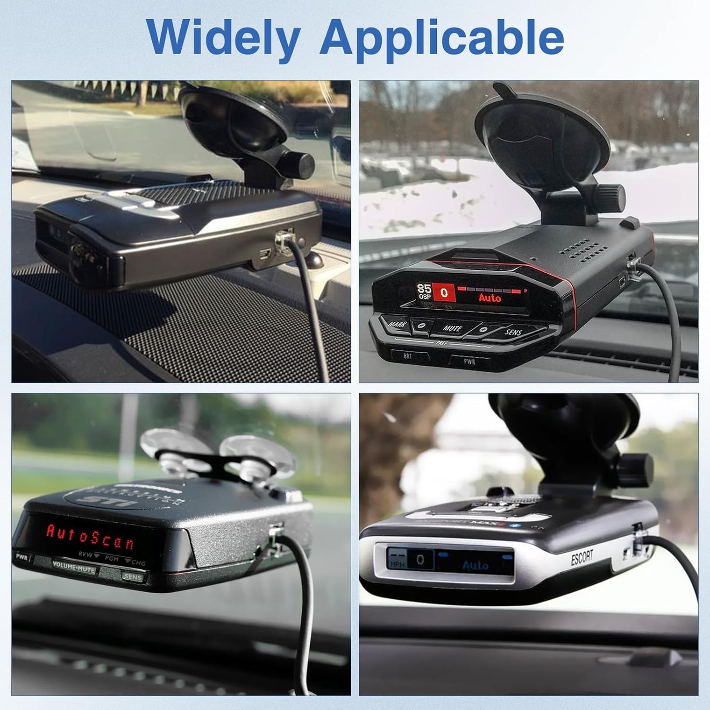 Radar Detector Cable, USB to RJ11 Plug Power Cord with Mute Function,Replacement Power Cable,for Escort Smart MAX 360 Passport Cobra 360 Unide R1/3/4/DFR8/9 Radenso XP etc Radar Detector.