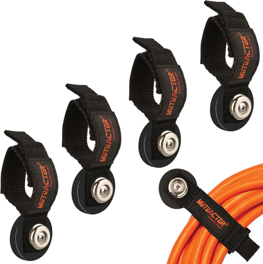MUTUACTOR Magnetic Hooks Heavy Duty,4Pack Strong Magnetic Mount Garage Storage Magnets with Hooks,Non-Slip Magnets Extension Cord Organizer for Hoses,Electric Cables in Garage,Pick-up,RV and Workshop