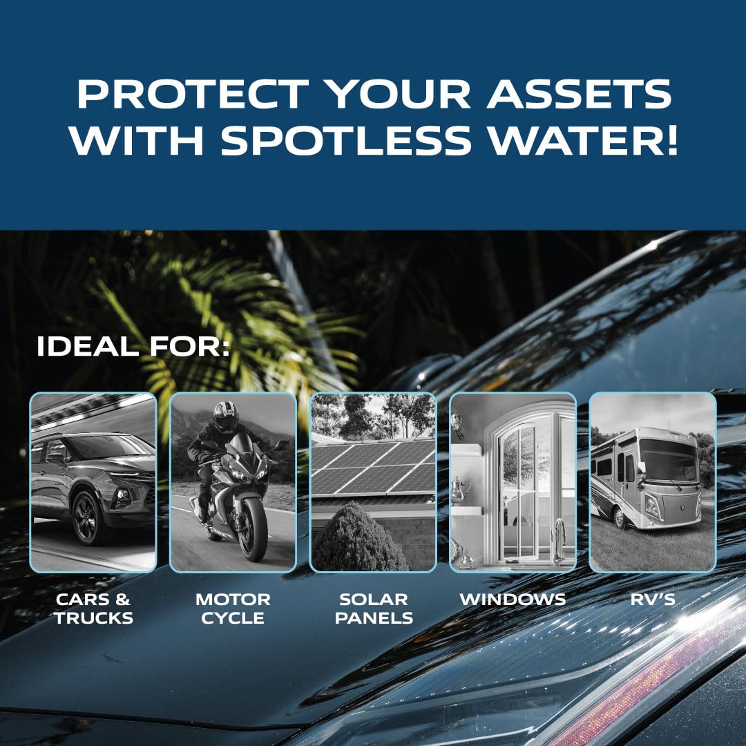 Spotless Water Systems - DIC-10B, W/Integrated Bypass | Simple Window, Solar Panel, RV & Car Wash System, Works for All Vehicles, Motorcycles, Bikes, Boats, Planes, Yachts, Towel Drying Eliminated