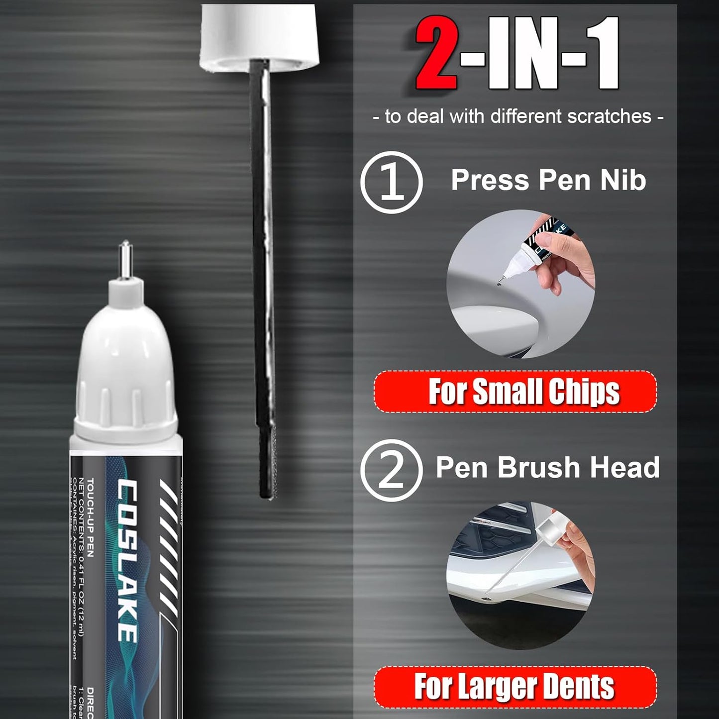 Car Touch Up Paint(Hydro Blue Pearl-Coat(PBJ/MBJ)) for Dodge Ram, Car Paint Scratch Repair Kit, Quick & Easy Solution to Repair, 2 in 1 Scratch Remover Pen with 2PCS Disposable Micro Applicators
