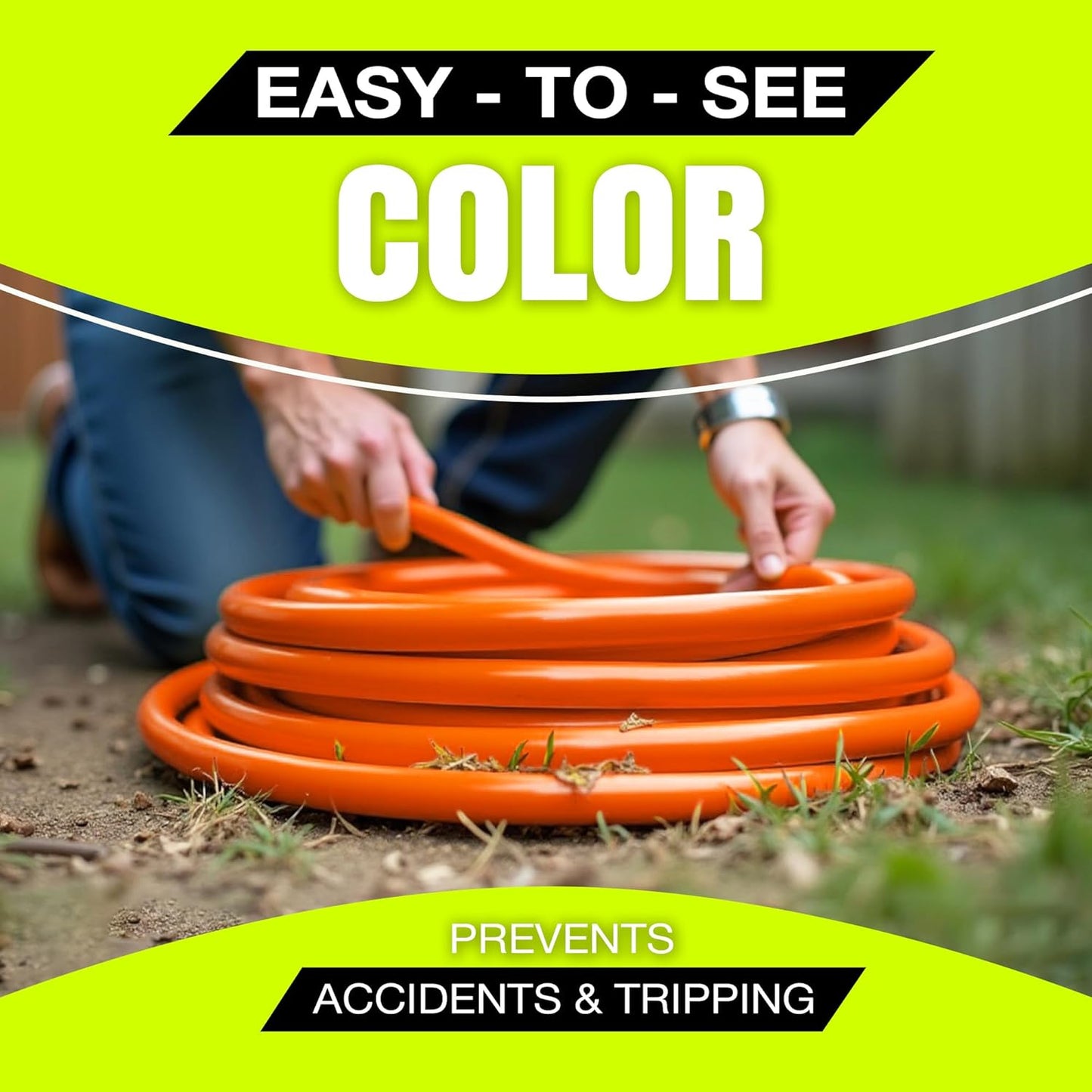 75ft Outdoor/Indoor Extension Cord 12/3 Gauge Extra Heavy Duty 3 Prong SJTW, Waterproof, Flexible Cold-Resistant Long Power Cord,15A 125V 1875W, Orange by LifeSupplyUSA