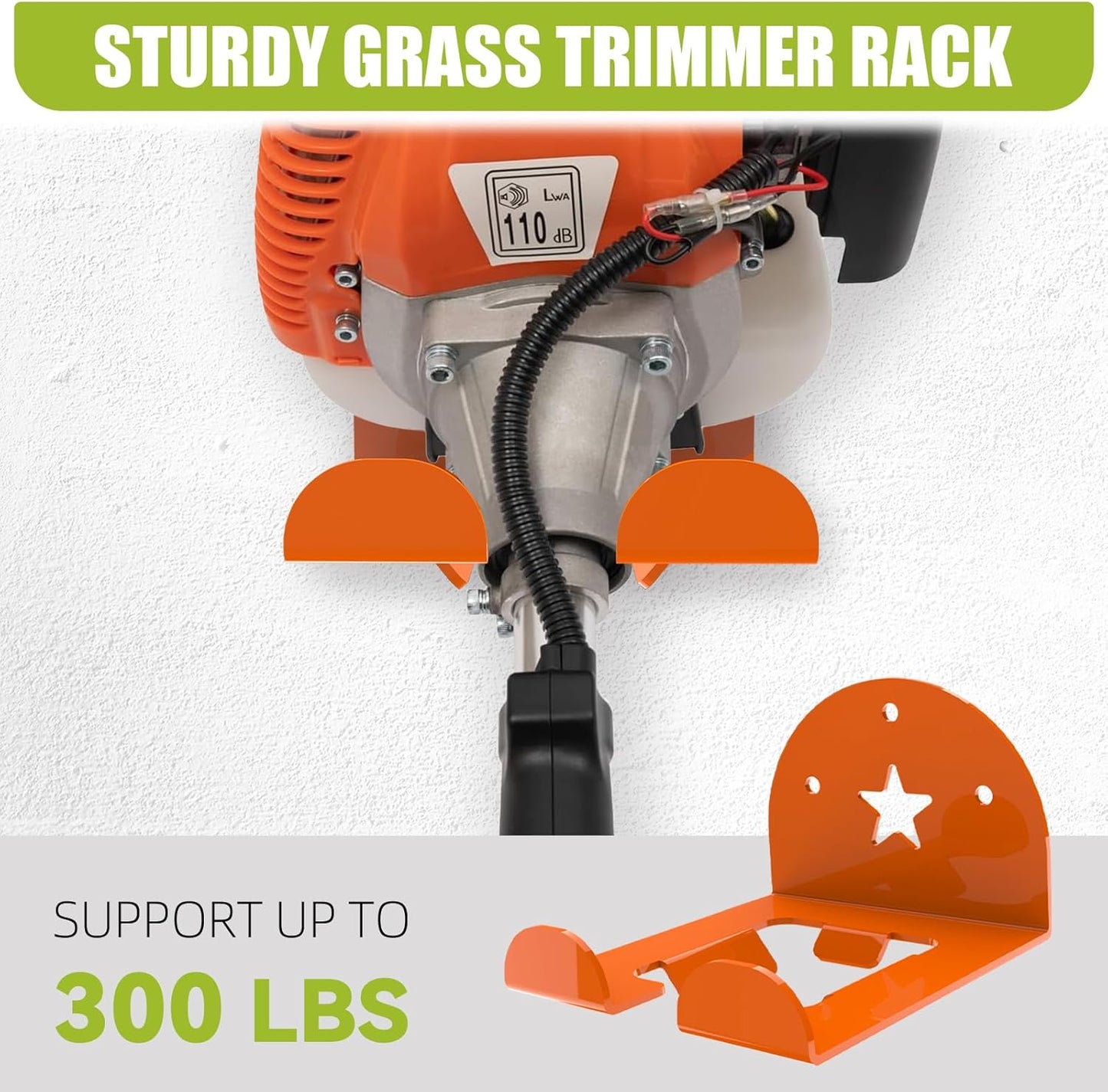 MusixiA Garage Organizer Trimmer Rack,1 Pack Heavy Duty Weed Eater Hanger,Trimmer Hanger for Grass Trimmer, Hedge Trimmer Trimmer Power Tool Organizer Wall Mount