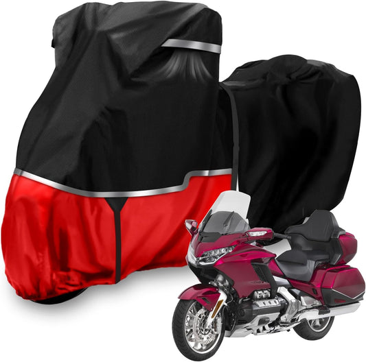 420D Motorcycle Cover Suitable for Honda GL1500, GL1800, Valkyrie Interstate, Oxford Cloth Waterproof Motorcycle Cover Easy to Clean Tear-Resistant All Weather Protection for Outdoor Protection