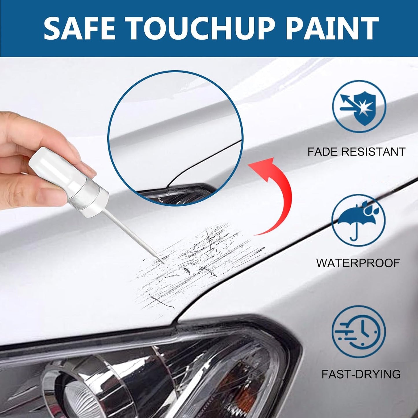 Mosaic Black Metallic(GB8/WA384A) Touch Up Paint for Chevrolet-Exact Match 2 in 1 touchup Paint Pen for Chips and Nicks Repair Car Paint Scratch Repair Kit