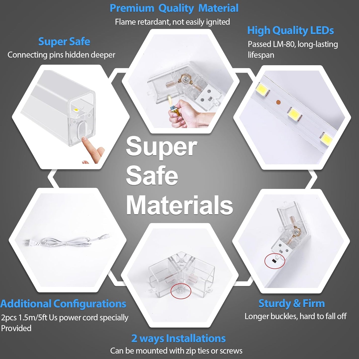 MODERN Hexagon Garage Light: Higher Brightness 720W 86400 Lumens Hexagon Led Garage Light with Rectangle Frame 6500K for Garage, Basement, Warehouse, Auto Beauty Shop, Car Detailing Shop etc. …