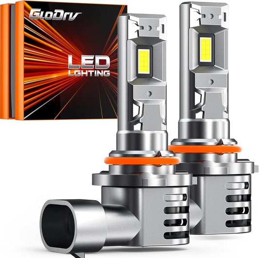 [2025 Upgrade] 9005 Bulbs [Latest & Brightest] 40000lm 800% Brighter 1:1 Mini Size Design With 6000k Cool White，Direct Installation Fog Light Bulbs Plug and Play, Pack of 2