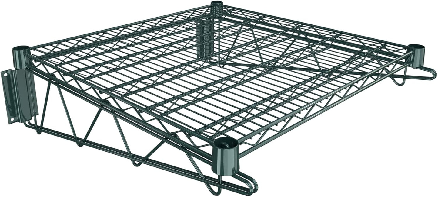 24" x 24" Green Epoxy Wire Wall Mount Shelf