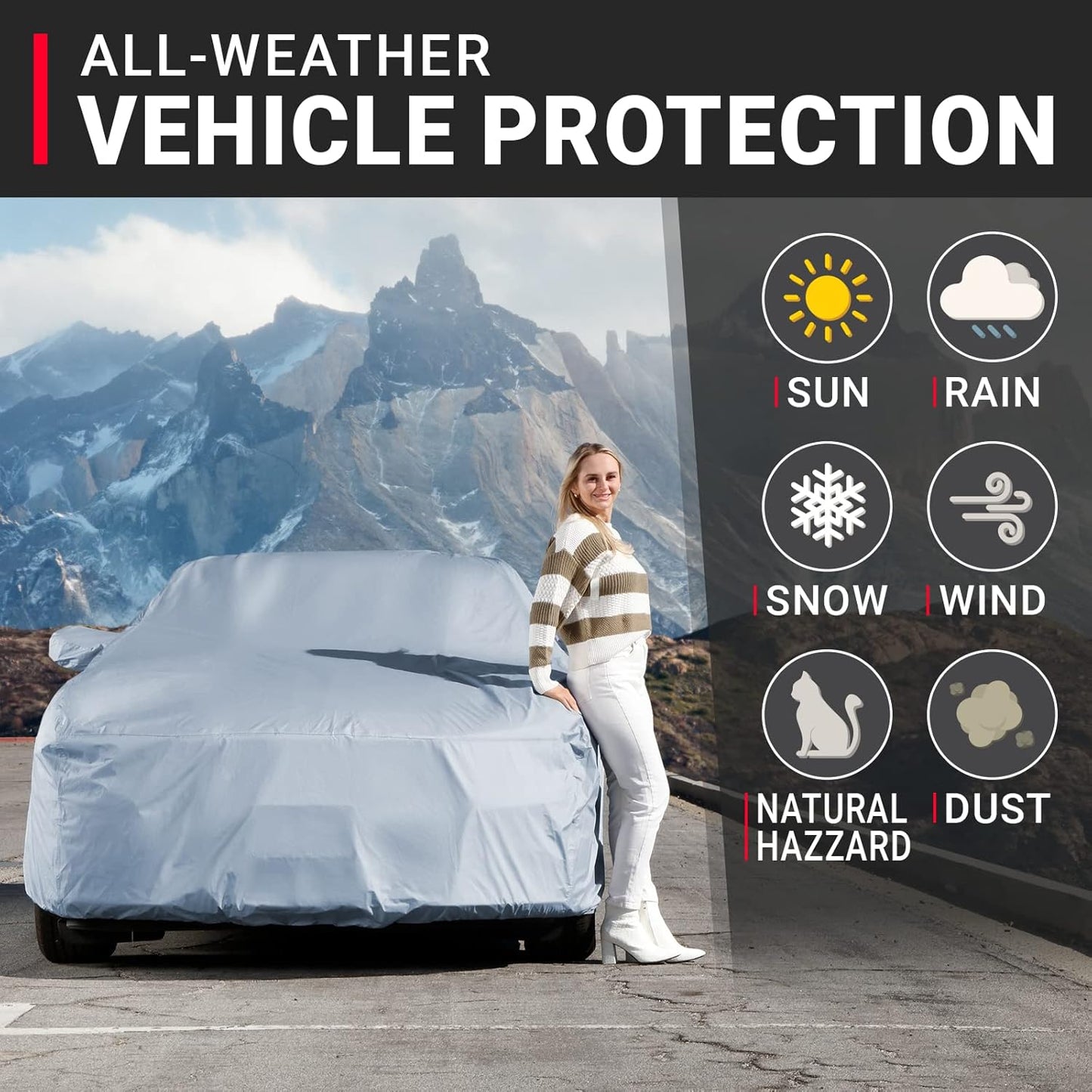 iCarCover Custom Car Cover for 2013-2025 Subaru BRZ, Waterproof All Weather Rain Snow UV Sun Protector Full Exterior Weatherproof Indoor Outdoor Car Cover with Strap