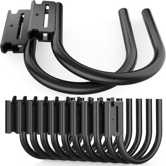 10PCS Heavy Duty E Track J Hooks，Large Steel 5" J Hook E Track Accessories for Enclosed Trailer,Workshop & Garage,Maximum Load 1400 Pounds(1/2" Diameter Solid Steel)