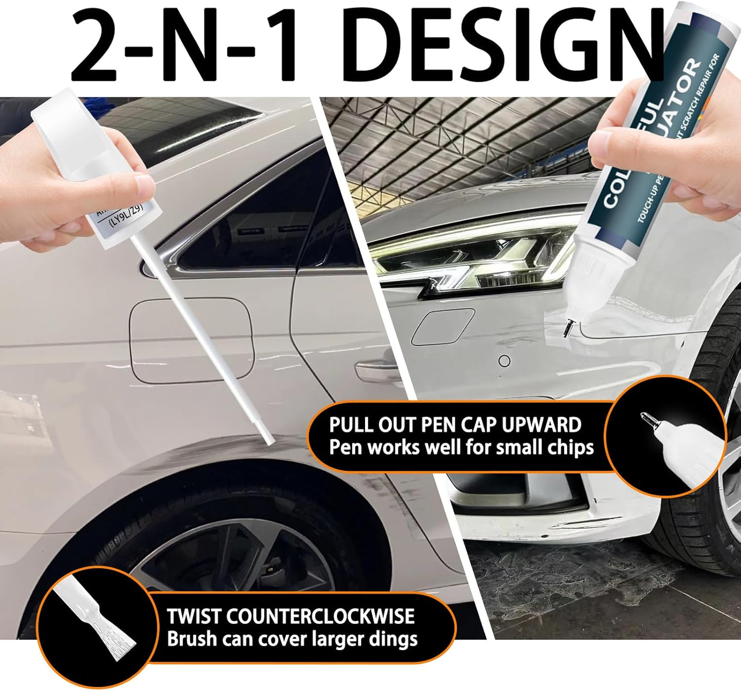 Navarra Blue Metallic(LX5H/2D) Touch Up Paint Compatible with Audi, Car Paint Pen Scratch Repair Two-In-One Touch Up Paint, Premium Car Scratch Remover for Deep Scratches