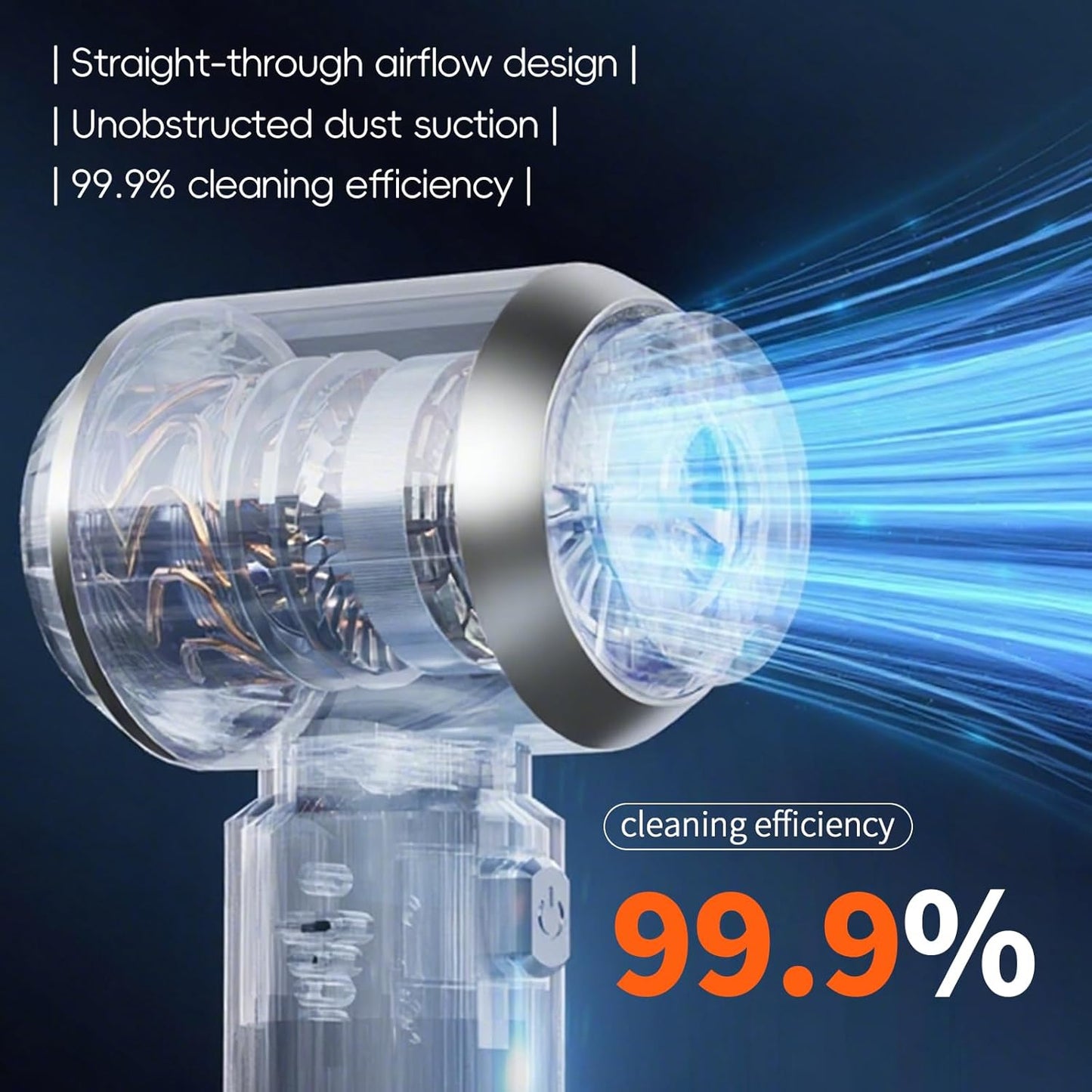 Handheld Car Vacuum Cleaner Cordless,21000Pa High Power Hand Held 3-Speed Adjustment and Multi-Nozzles Cleaner for Car, Home, Office, Pet Hair