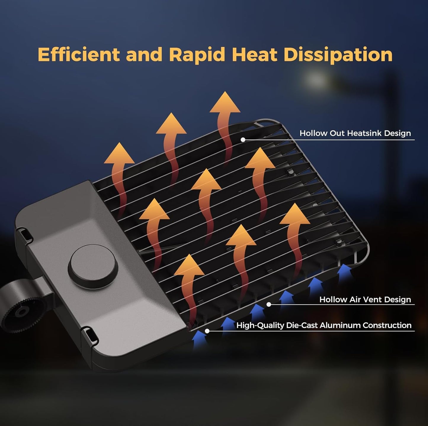 180W LED Parking Lot Lights Commercial Area Oudoor Lighting Street Light with Dusk to Dawn Photocell 32400Lm(180LM/W) 6000K IP65 Waterproof 100-277V for Driverway, Parking Lot 6 Pack