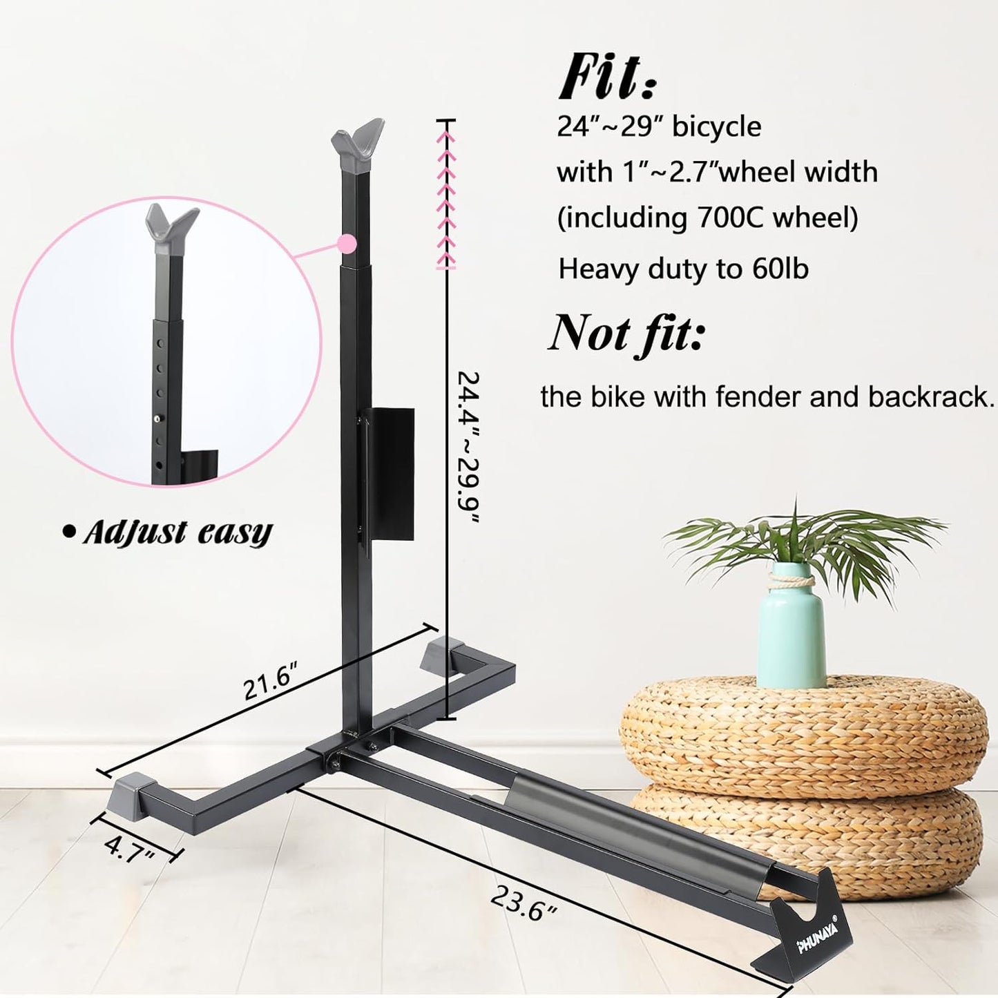 Bike Stand,Vertical Bike Rack For Indoor Bike Storage,Upright Bicycle Stand Floor.