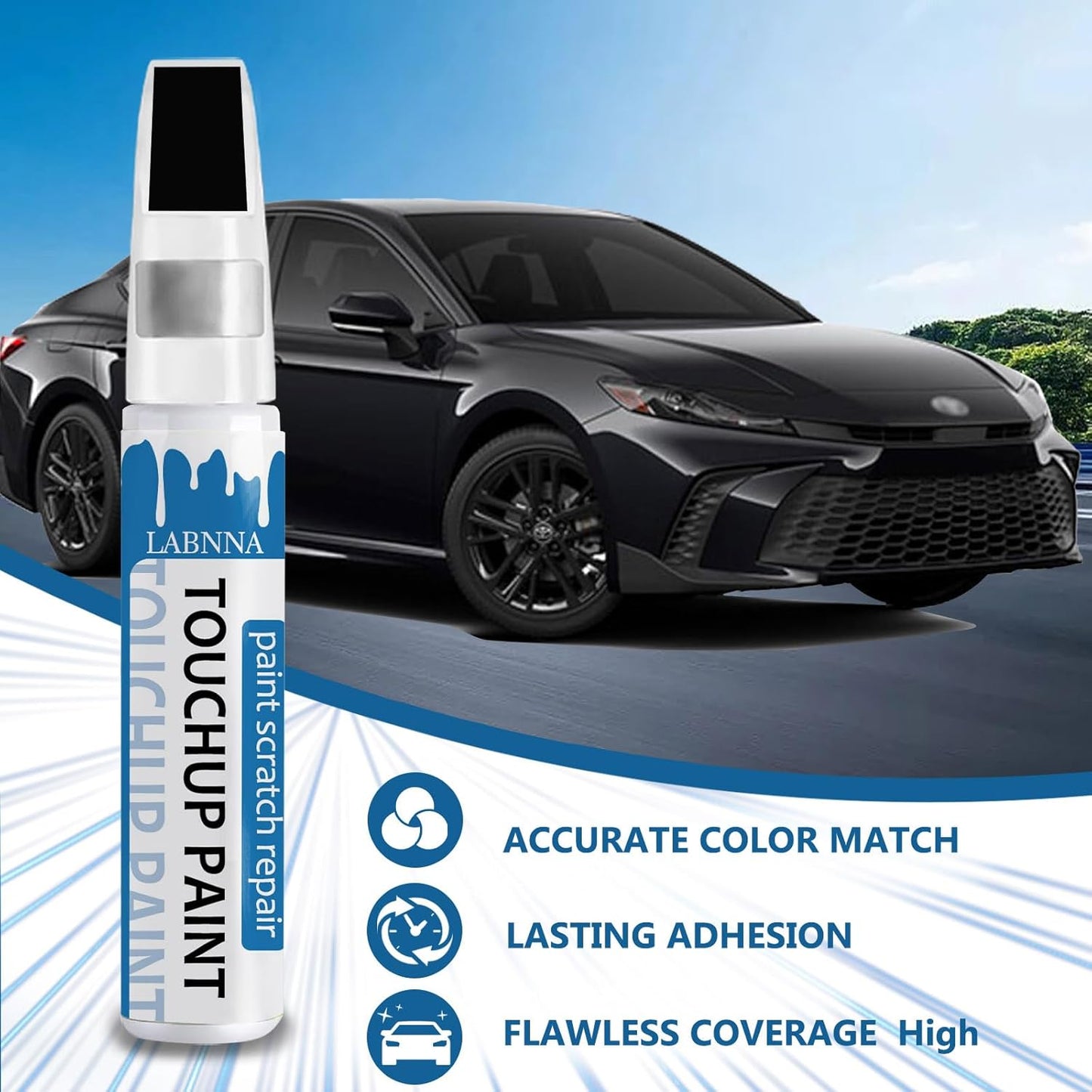 Wind Chill Pearl (089) Touch Up Paint for Toyota-Exact Match 2 in 1 touchup Paint Pen for Chips and Nicks Repair Car Paint Scratch Repair Kit