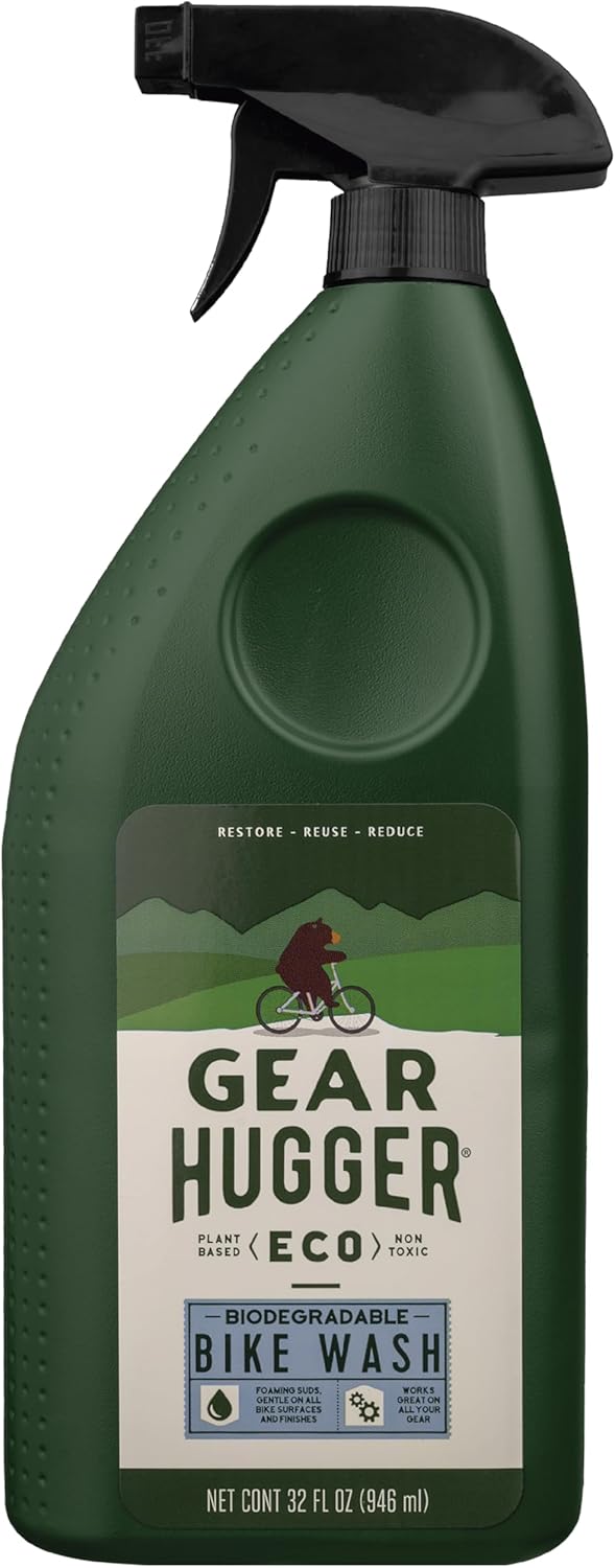 Bike Wash Spray (32 oz, Pack of 1) – Eco-Friendly Cleaner Spray, Wash Soap with Natural Saponins & Eucalyptus – Safe for All Bikes, Anti Corrosion Spray