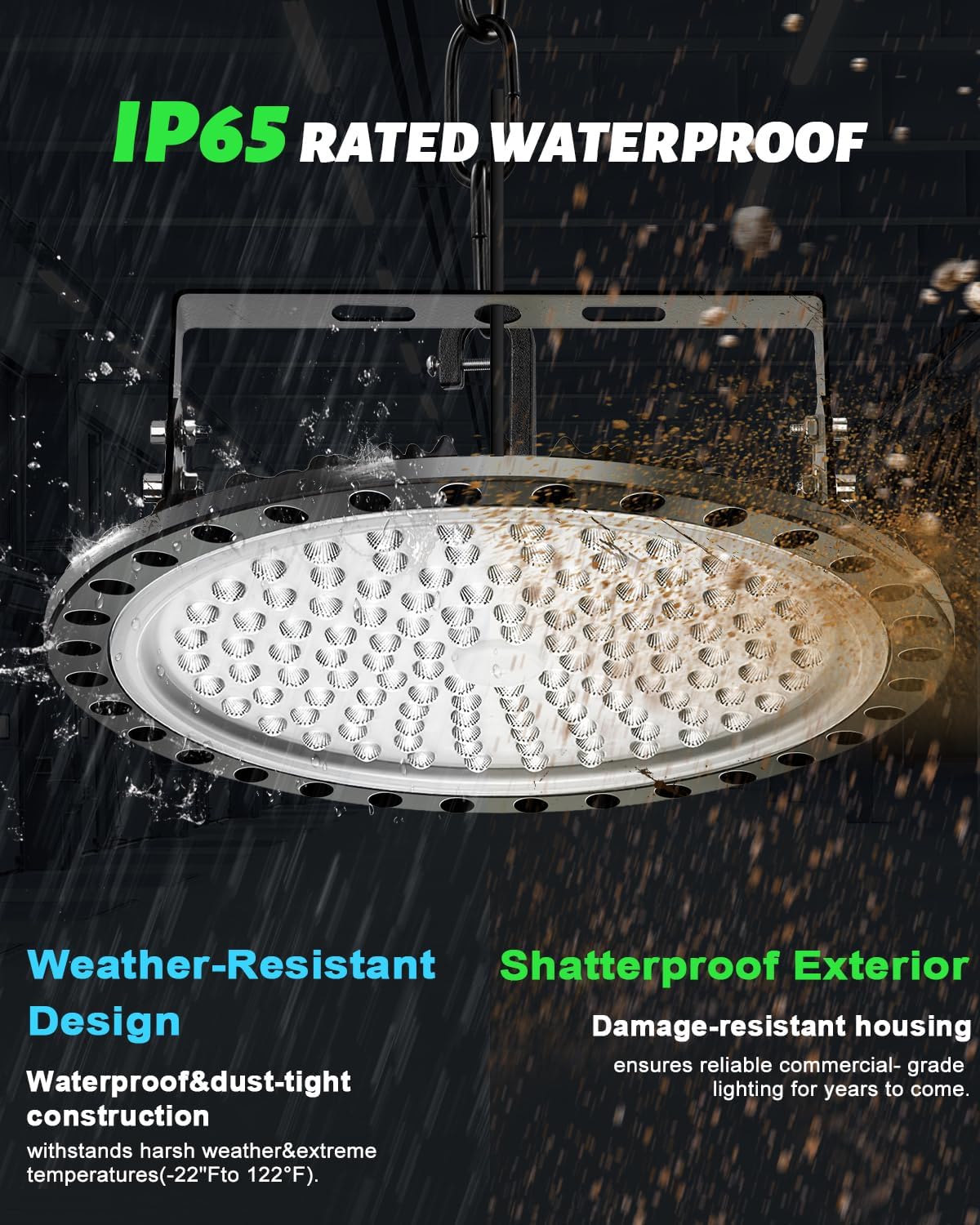 Viugreum High Bay LED Shop Lights, 300W UFO LED High Bay Light 30,000LM 120V LED High Bay Lights 5000K Daylight, Alternative to 1300W MH/HPS for Garage Workshop Barn Factory Warehouse - 15 Pack