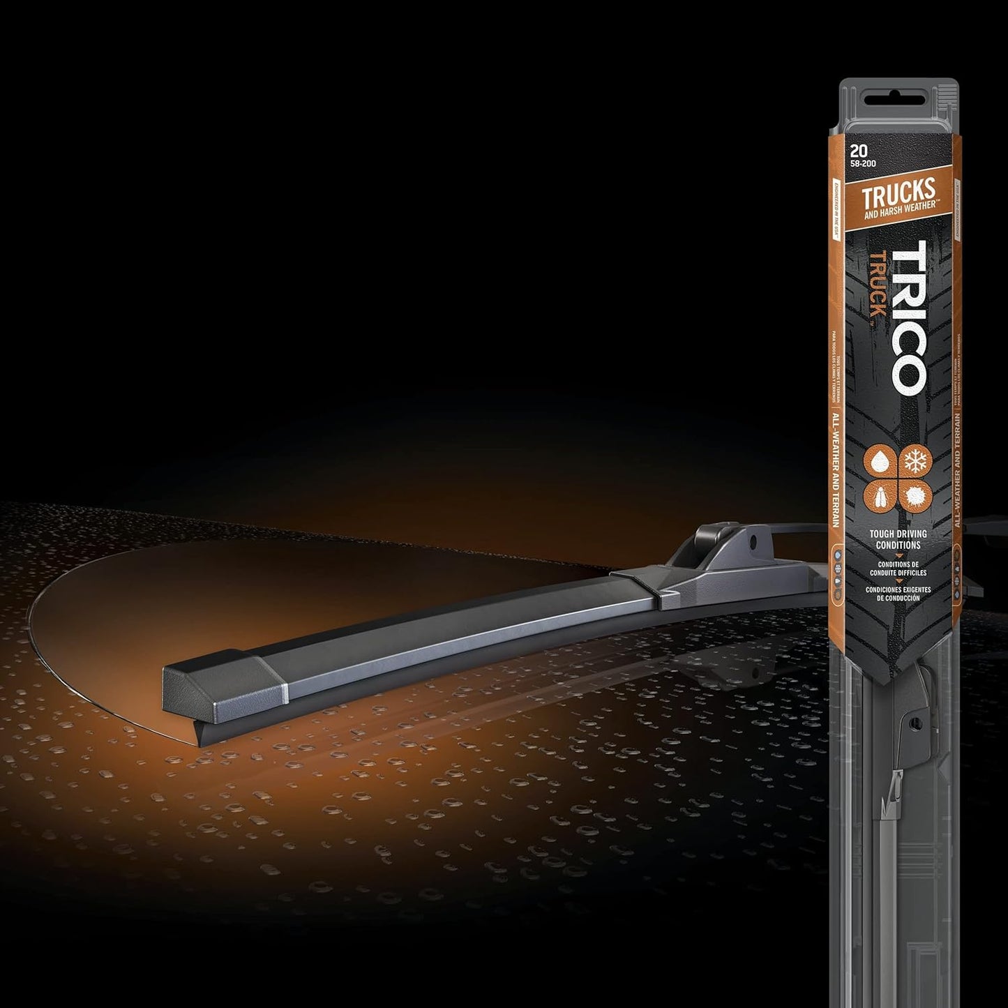 TRICO Truck™ (58-22220) 22 Inch Pack of 2 Automotive Replacement Windshield Wiper Blades, High Performance All Weather Beam Blade for Select Vehicle Models