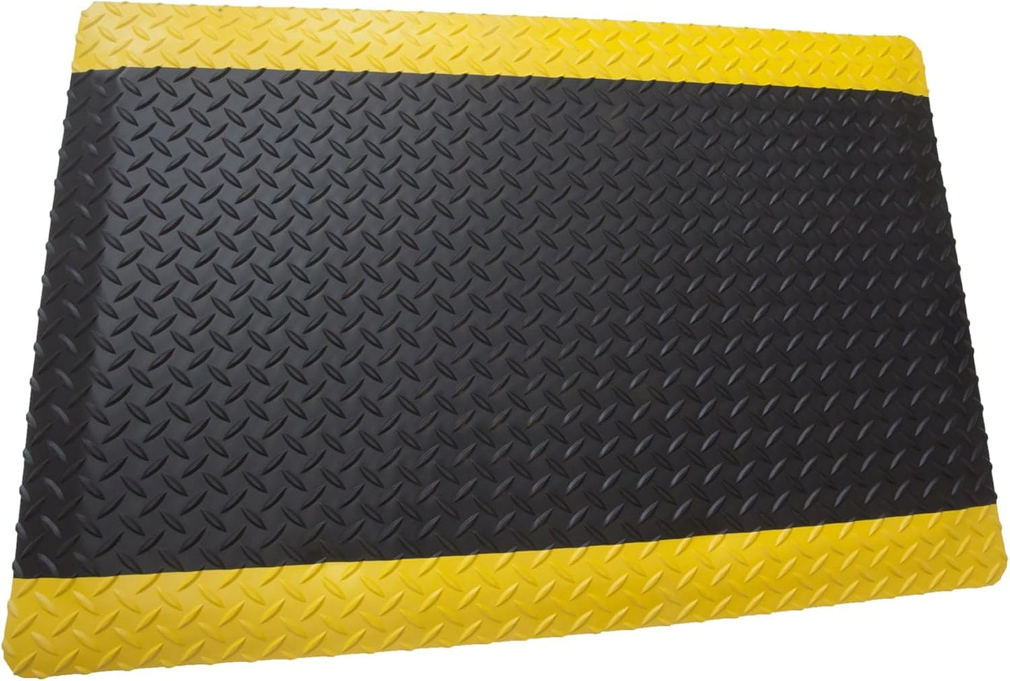 Rhino Mats, American Classic Diamond Anti-Fatigue Mats, Industrial Ergonomic Comfort Standing Mat for Work, Home, Garage, Office, Kitchen or Anywhere (Black/Yellow 9/16" Thick, 3 FT. x 15 FT.)