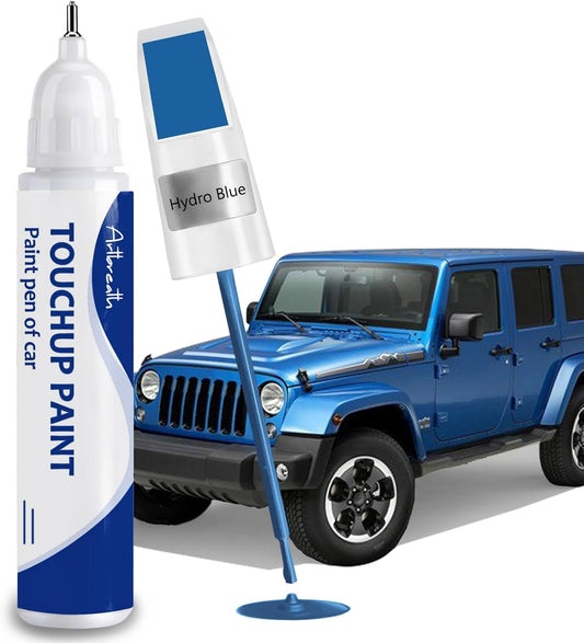 Hydro Blue(PBJ) Touch Up Paint for JEEP-Exact Match–Chips and Nicks Car Paint Scratch Repair Kit Automotive Paint Pen for Wrangler-JK/Commander/Compass/Grand-Cherokee/Liberty/Patriot/Renegade
