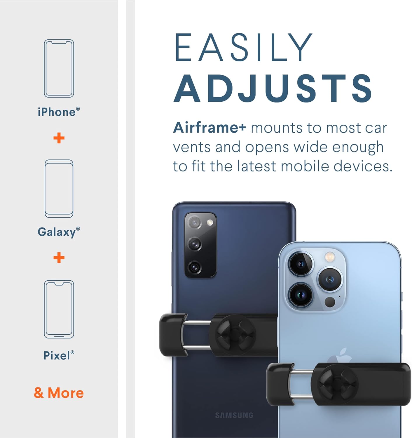 Kenu Airframe+, Air Vent Car Phone Holder Mount & Easy One Touch 5 Dashboard & Windshield Universal Car Mount Phone Holder Desk Stand for -iPhone, Samsung, Moto, Huawei, Nokia, LG, Smartphones