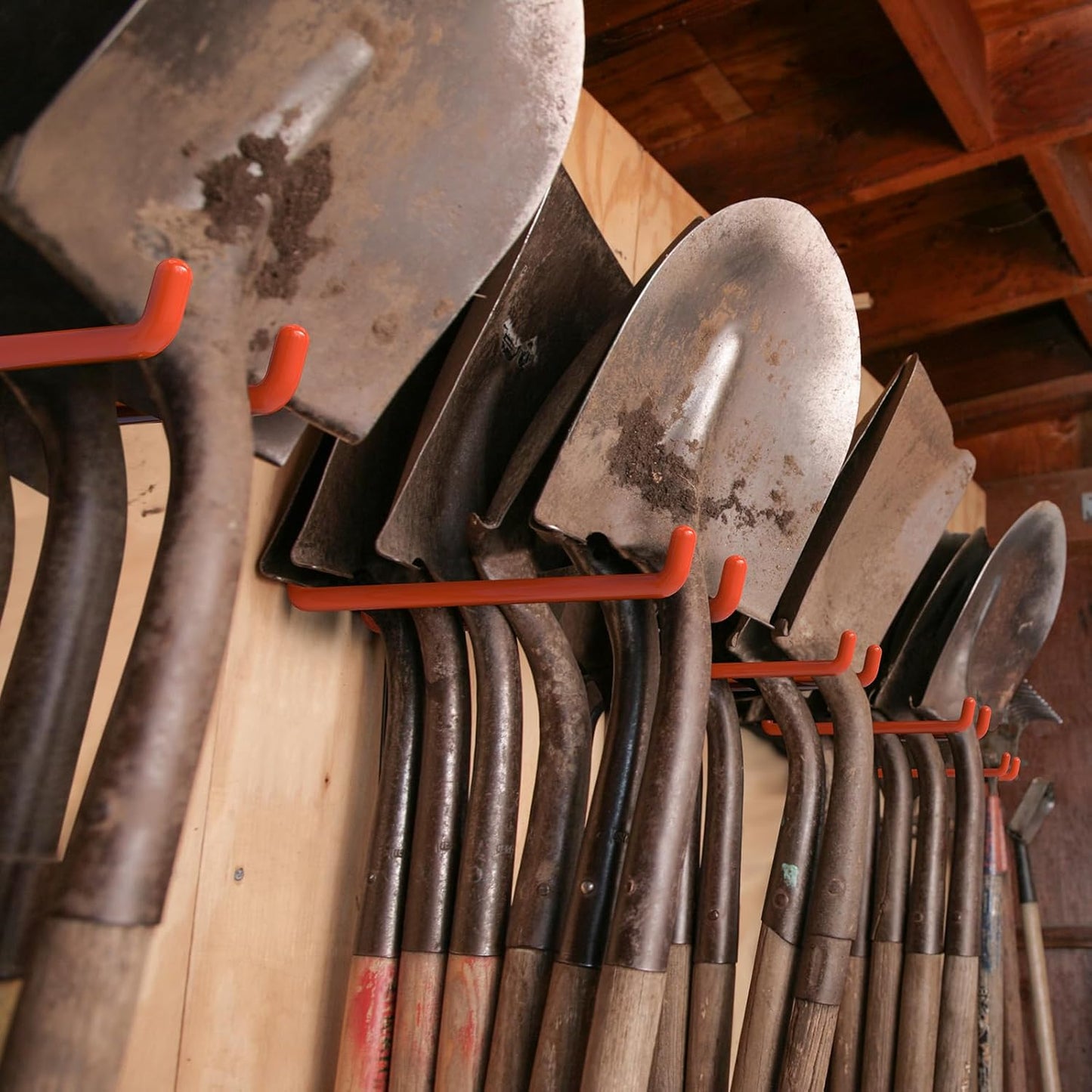 32 Pack Garage Hooks with Anti-Slip Coating Heavy Duty Wall Mount Hooks for Garage Storage and Hanging Hoses Bike Garden Tools Ropes etc