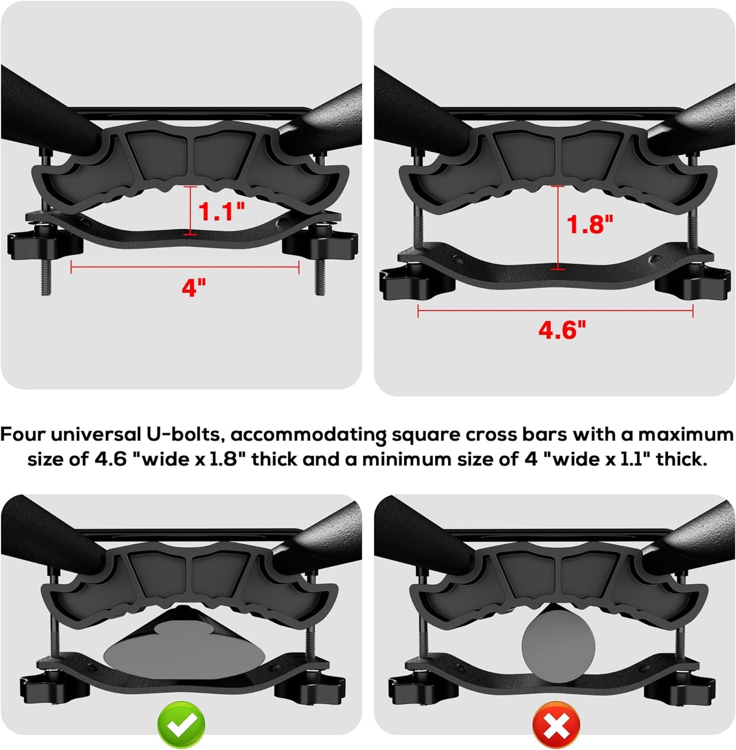 Wildroad Roof Rack Cargo Basket, Upgraded 4” Fence Wide Car Roof Basket Combo, 64"x 50"x 4" Universal Roof Cargo Carrier Basket with Cargo Bag, Cargo Net and Ratchet Straps Fits for SUV Truck Cars
