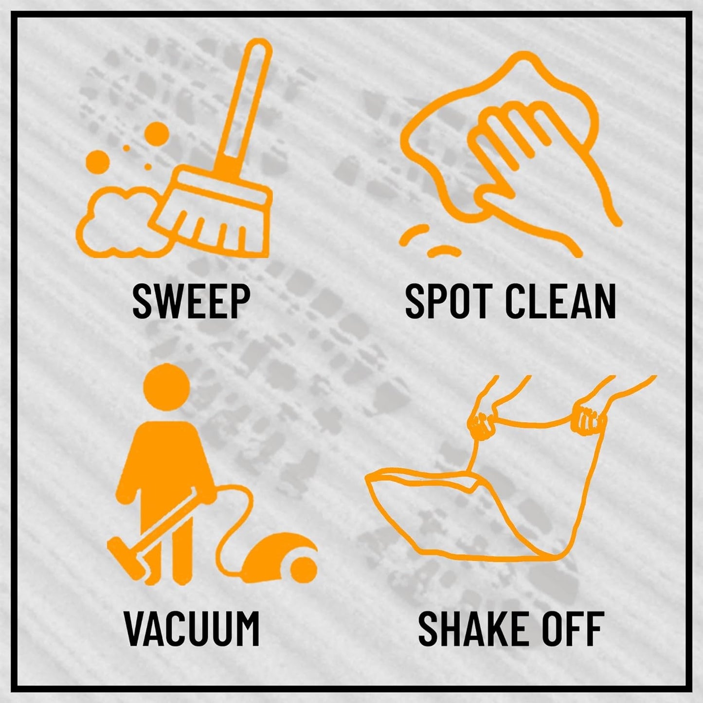 Ottomanson 2'7" x 55' Hallway Runner with Scraper Pile - Extra Durable Non-Slip Rug Mat for Indoor & Outdoor Use - Ideal for Kitchen, Entryway & Garage - High-Traffic Carpet, Black