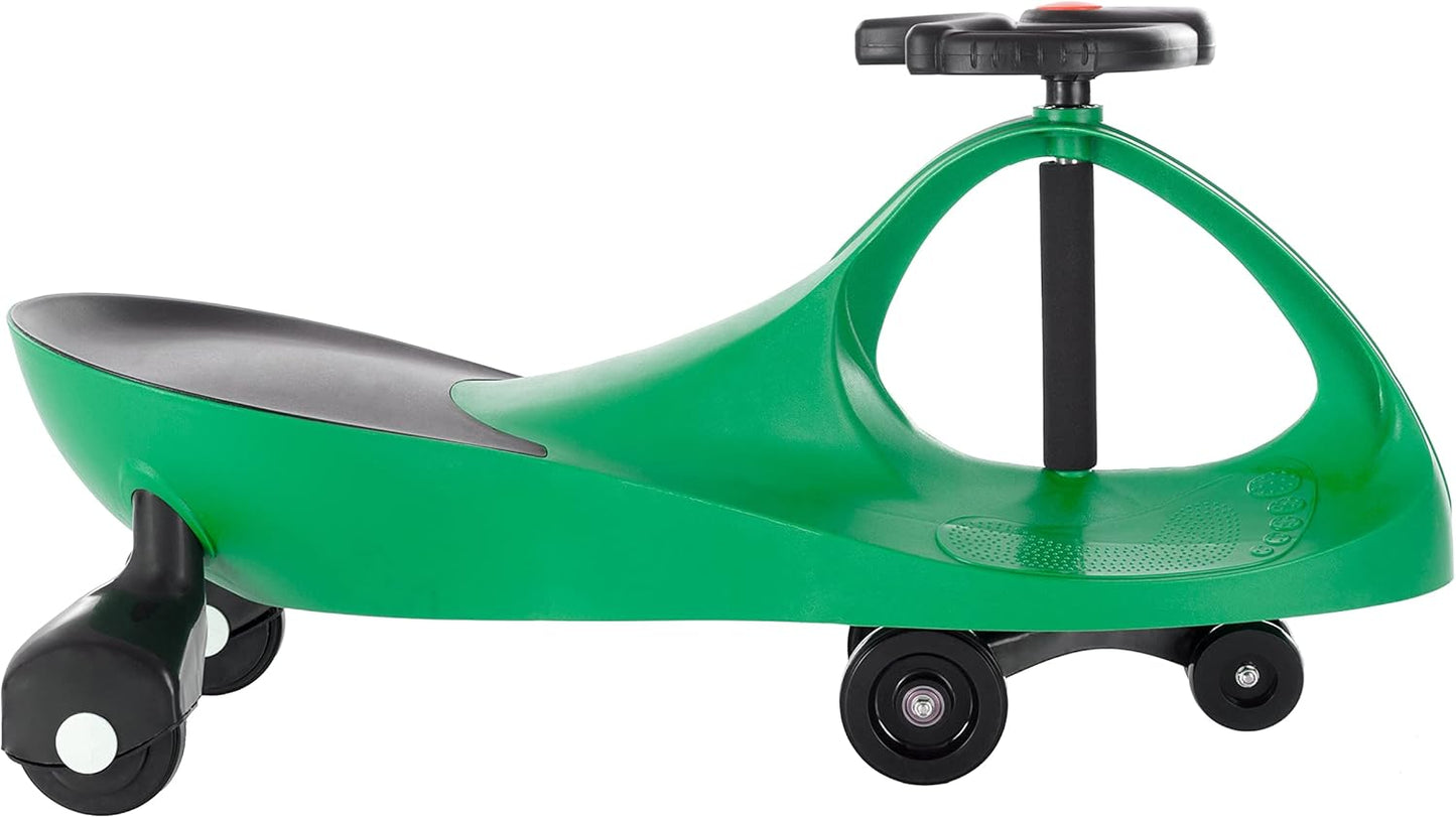 Wiggle Car Ride on Toy - No Batteries, Gears, or Pedals - Just Twist, Swivel, and Go - Outdoor Ride on for Kids 3 Years and Up by Lil' Rider (Green), Large