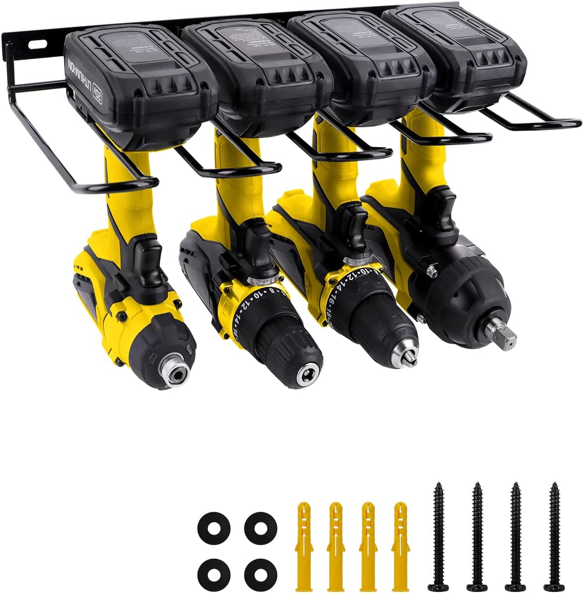 Power Tool Organizer - Wall Mount Style Heavy Duty Tool Shelf & Rack with Compact Design