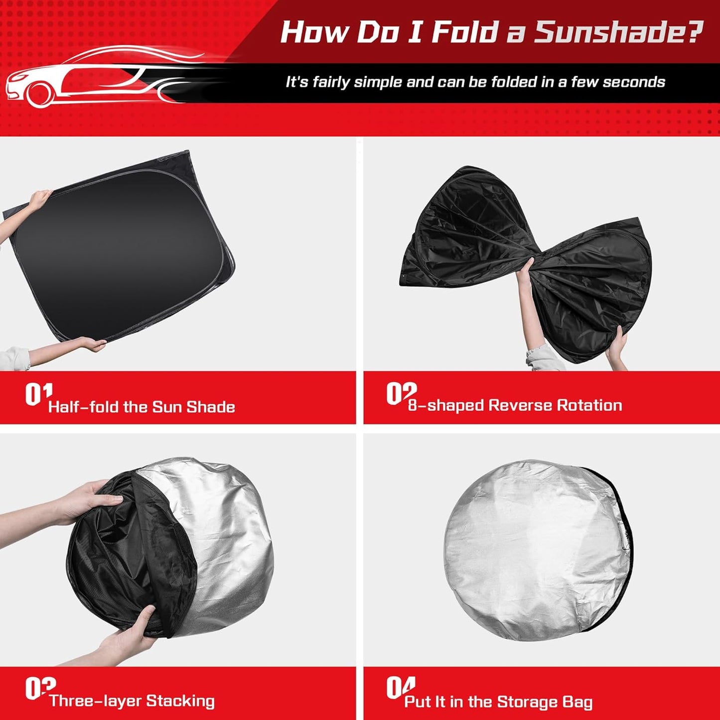 ARISMOTOR Windshield Sun Shade for Kia Sportage NQ5 2023-2025, Custom Fit Foldable Front Window Sunshade Sun Visor Protector, Block UV Rays Keep Your Car Cooler